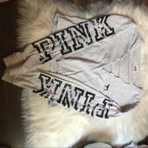 Victoria secret pink crop shirt